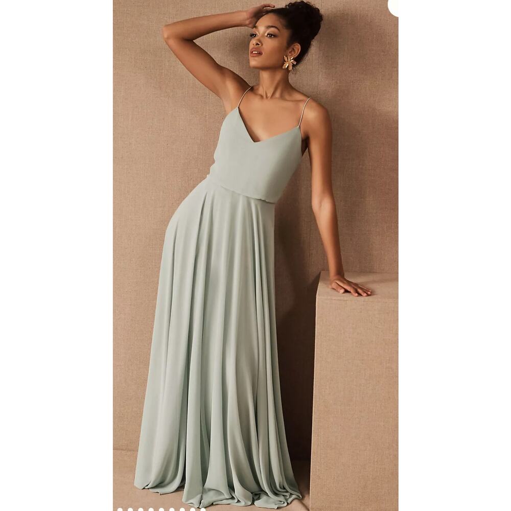 Jenny Yoo Collection Bridesmaid Dress Inesse Gray‎ 12